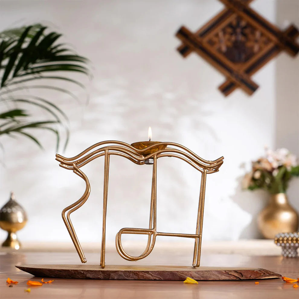 Brass Ram Symbol Diya