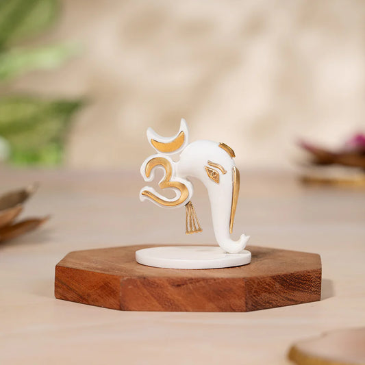 Elegant Om Ganesh Idol For Car Dashboard